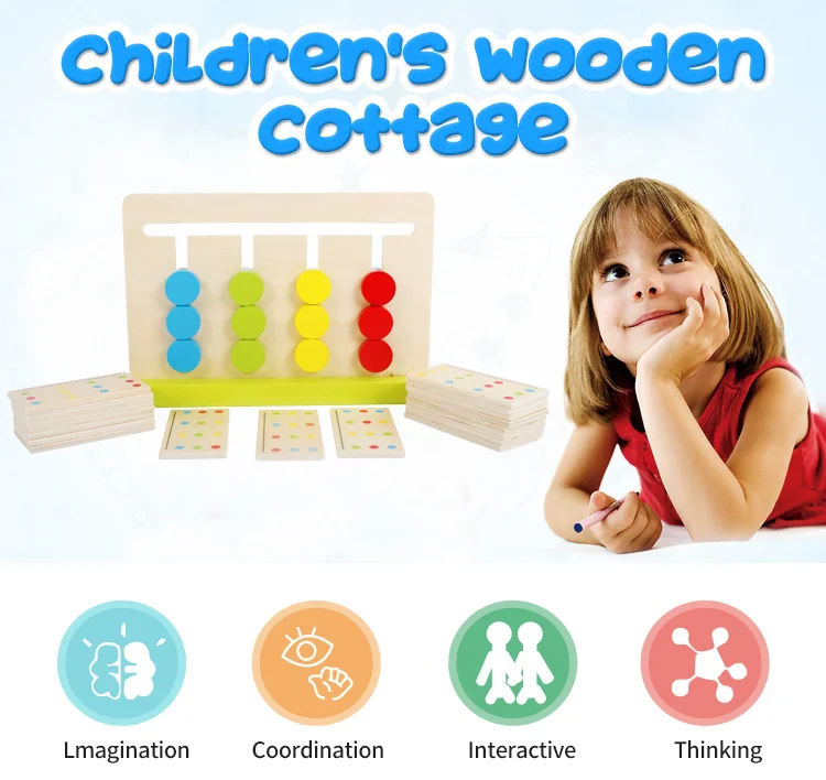 wholesale montessori wooden toys  color match toys educational toys for children