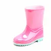 eco-friendly material big children size range red pvc rain boots for kids
