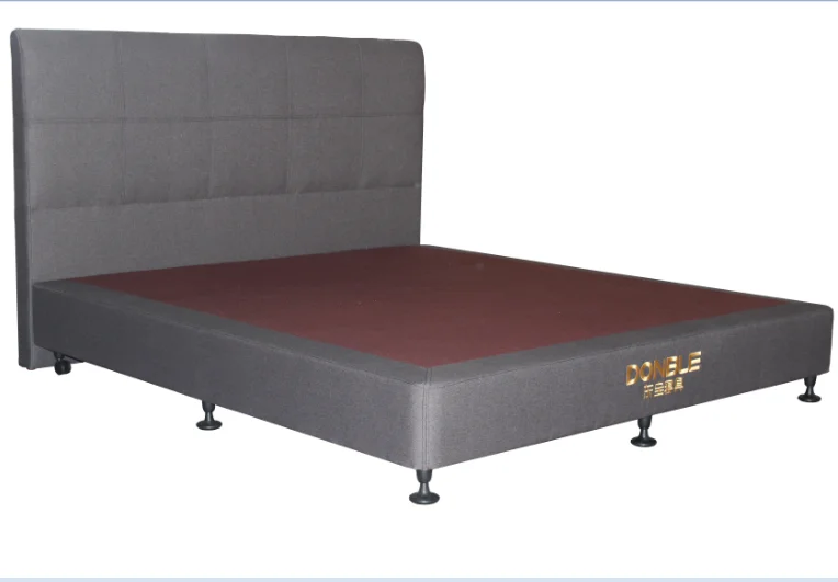 Wholesale double size Luxury velvet fabric bed with wooden bedbase