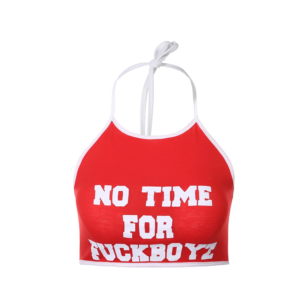 
Wholesale Summer Vest Crop Top For Women Gym Vest Girls Casual Cotton Halter Sleeveless Top 