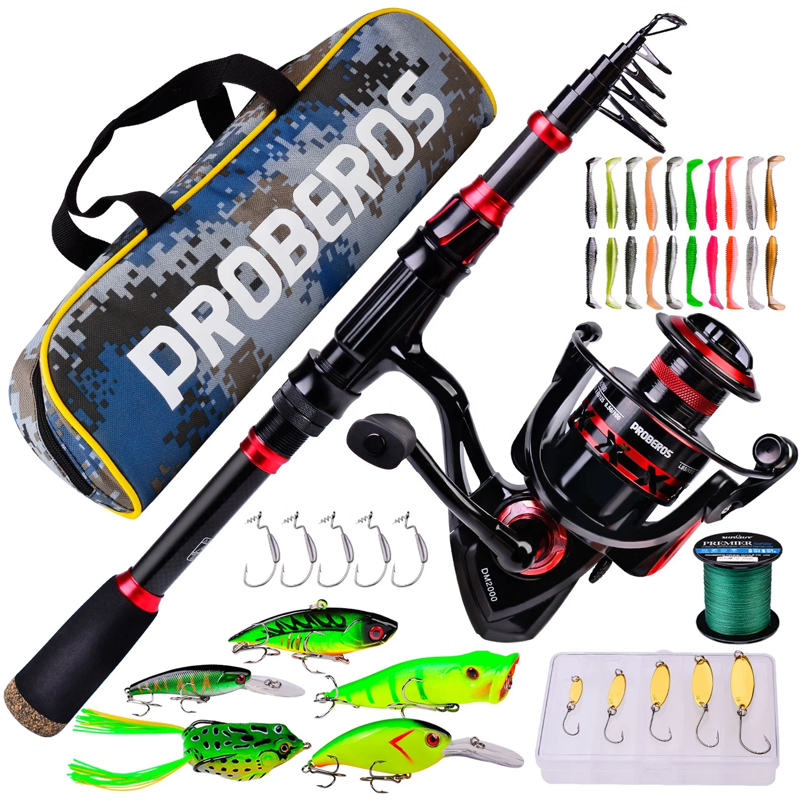 carbon fiber telescopic fishing rod and reel Gonex Combo Set with Fishing Line This is a bold Fishing Rod and Reel Combo,