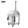 hot sales outdoor wood fired pizza oven with 4 wheels
