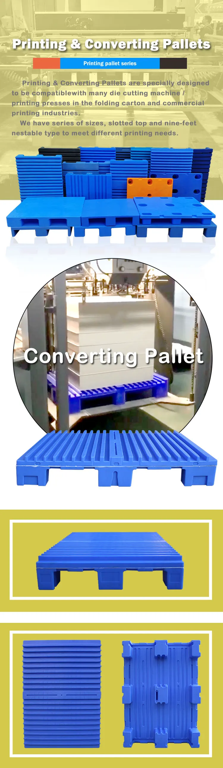 Slotted top automatic press pallet for Heidelber  machine Nonstop feeder pallet Manual Feed Pallets