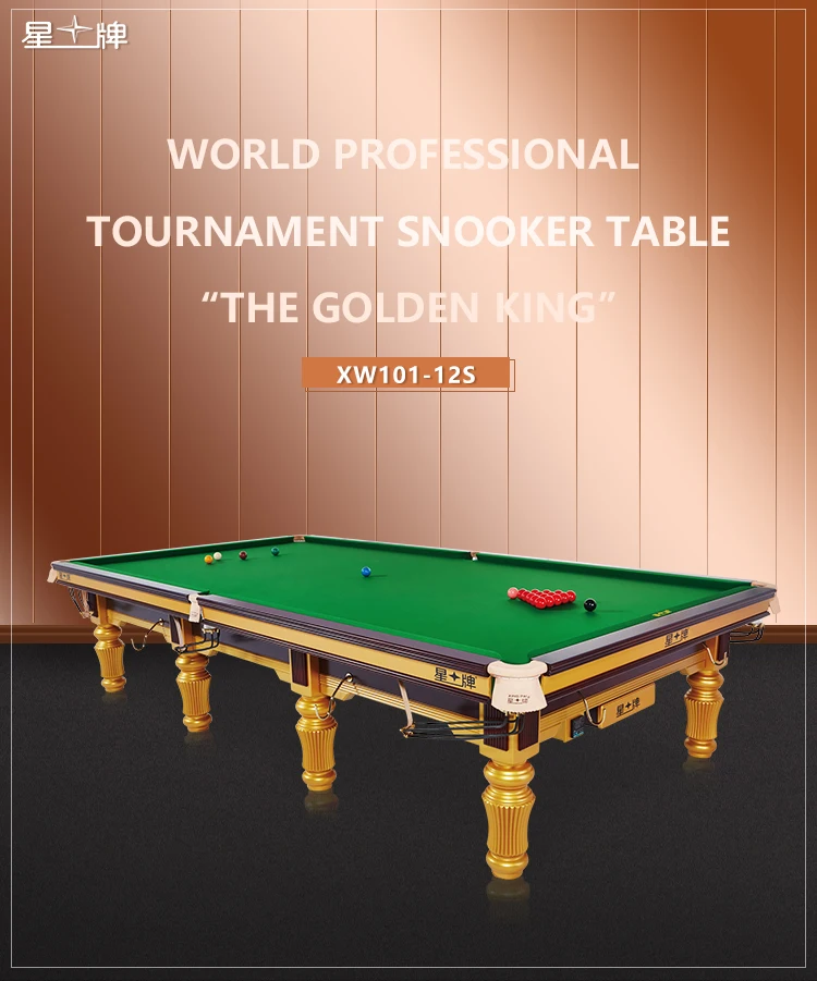 Star Golden Tournament Snooker Table Designated By Wpbsa From Xingpai