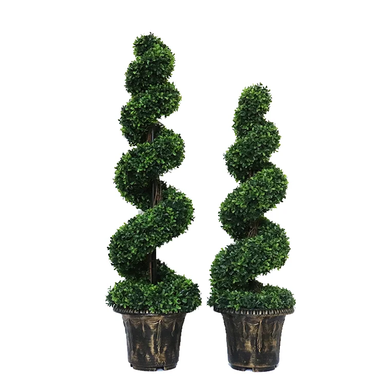 Artificial 4-feet Spiral Topiary Bonsai Plant Tree 581 - Buy Spiral ...