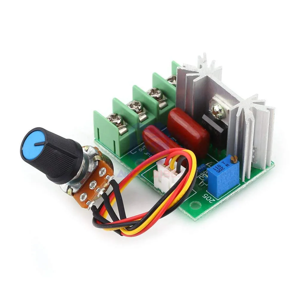 AC 220V 2000W SCR Voltage Regulator Transformer Module with Potentiometer Switch Temperature/Motor Speed Controller Light Dimmer