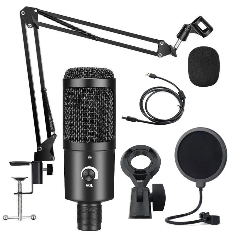 Professional Usb Microphone Bm800 Condenser Mic Shock Mount Stand Kit ...