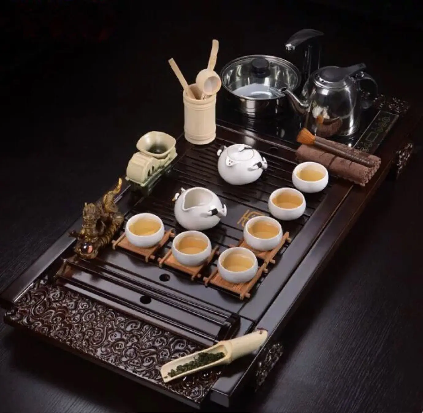 Classic 100% Wooden Chinese Gongfu Tea Table,Popular Tea Tray With