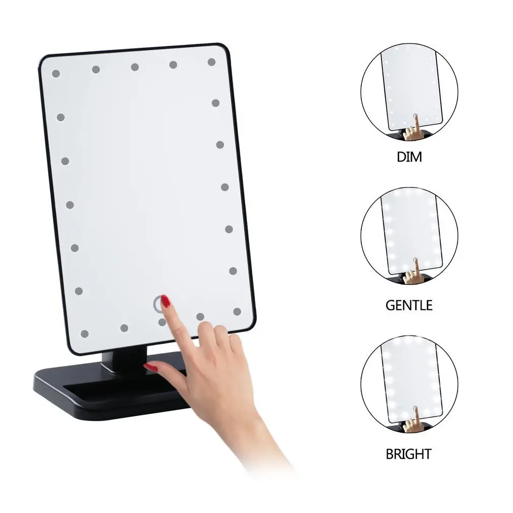 Trending Products Plastic Portable Vanity Makeup Mirror With Lights