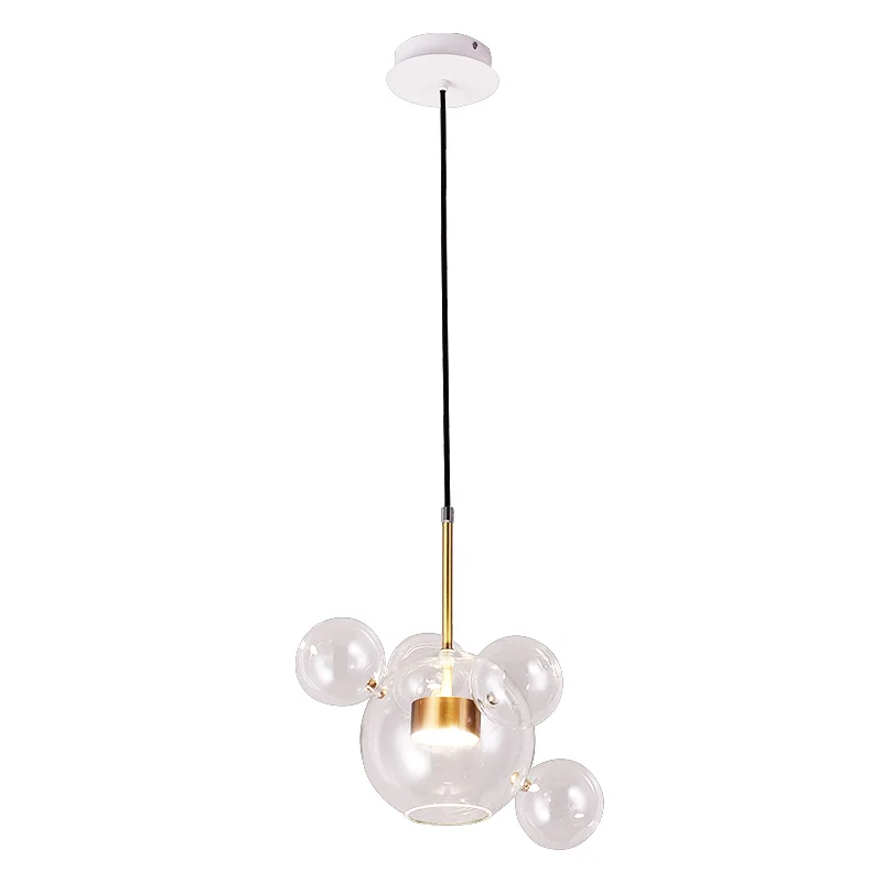 Modern beautiful glass ball pendant light in dining room modern custom decorative lighting luxury hanging glass balls chandelier