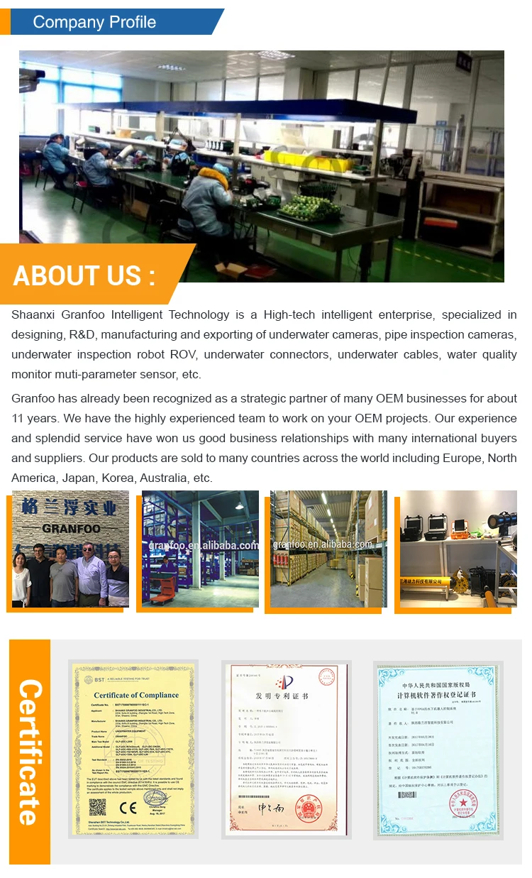 Mini dual camera for pipe/tunnel/cave inspection detector