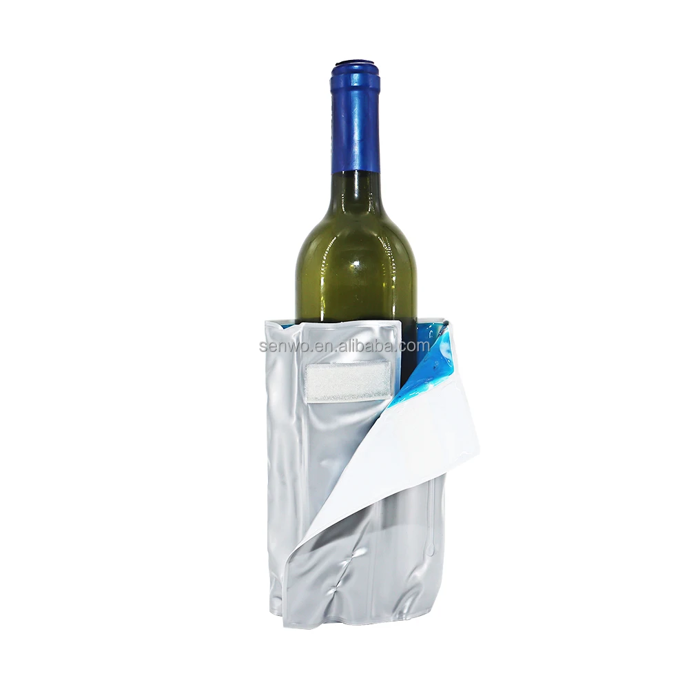 Portable Reusable Gel Ice Pack Beer Wine Bottle Cooler Wrap Cooling