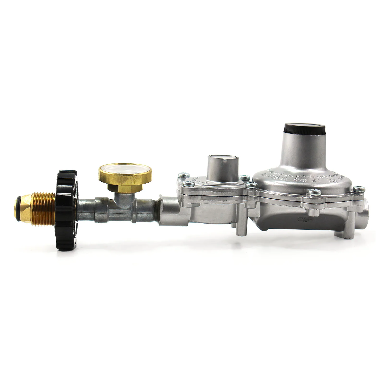 2 Stage Propane Regulator Pol Inlet With Pressure Gauge For Rv Trailer