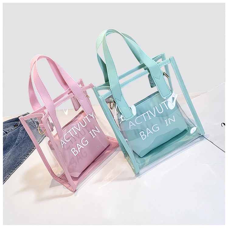 

Wholesale INS Fashion Clear Purses and Handbags Female Transparent Crossbody Bags Girls Sling Bag Women Shoulder Hand Bag Set