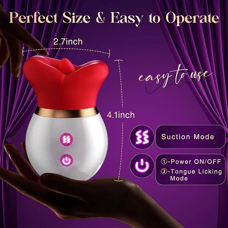 3-in-1 Adult Female Masturbator 10 Frequency Vibrator with Tongue-Licking Clitoral & Nipple Stimulation