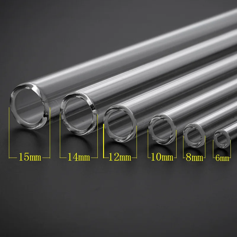 Popular products custom reusable glass straw set drinking straw glass