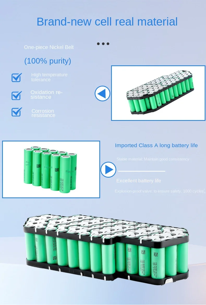 Electric Bicycle Lithium-ion Battery 48V 12Ah Long Battery Life Adapter for Electric Bicycles Scooters & Motorcycles-Yadi Emma