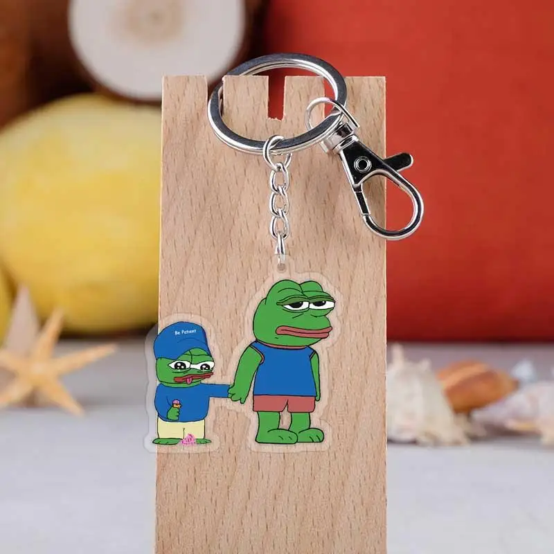 Sad Pepe Meme Frog Custom Acrylic Keychain Buy Acrylic Keychain,Custom Acrylic Keychain,Custom