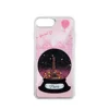Valentine's Day POP TPU PC Lady Girl Snow Globe Glitter Quicksand Case for iphone