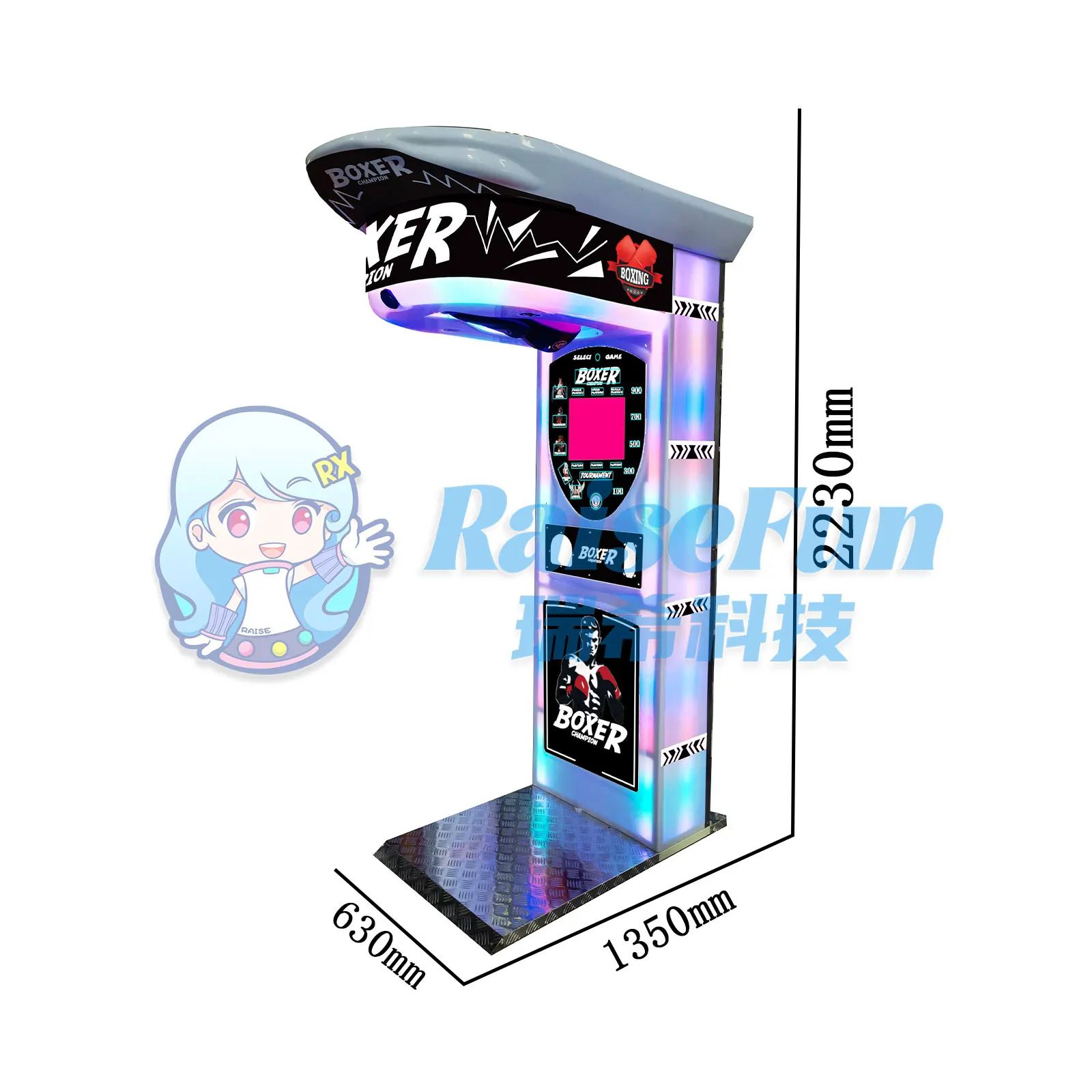 RaiseFun Champion Street Amusement Boxing Punch Machine Arcade Punching Machine Outdoor Ultimate Big Punch Boxing Game Machine details