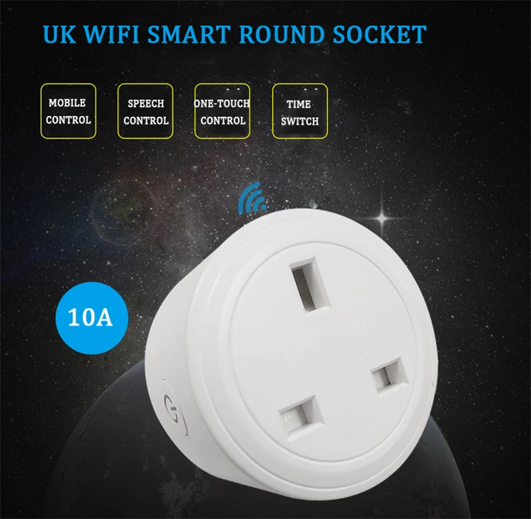 Factory UK Tuya Smart Life 10A Mini Plug Socket Wifi Enabled wireless plug smart plug uk