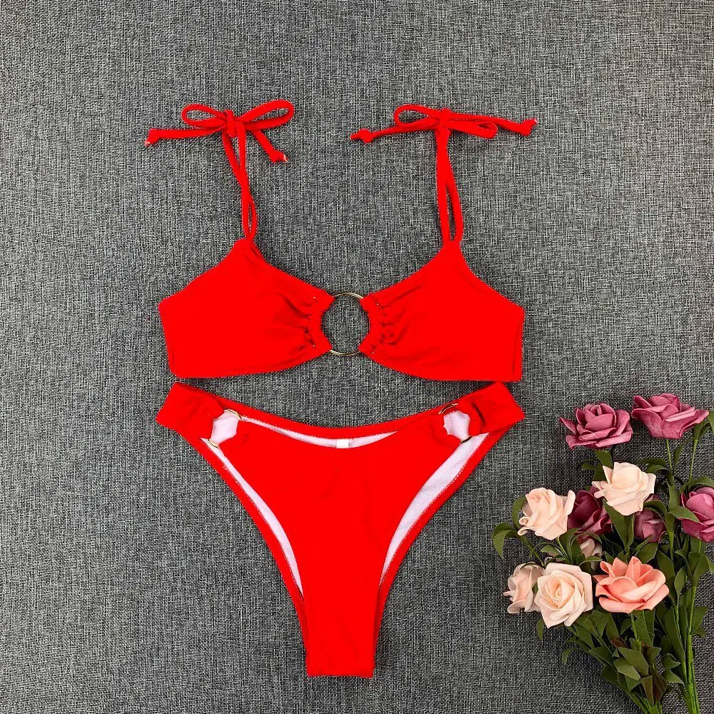 Wholesale Extreme Micro String Bikini Fashion Red Tiny Bikini Swimwear 3427
