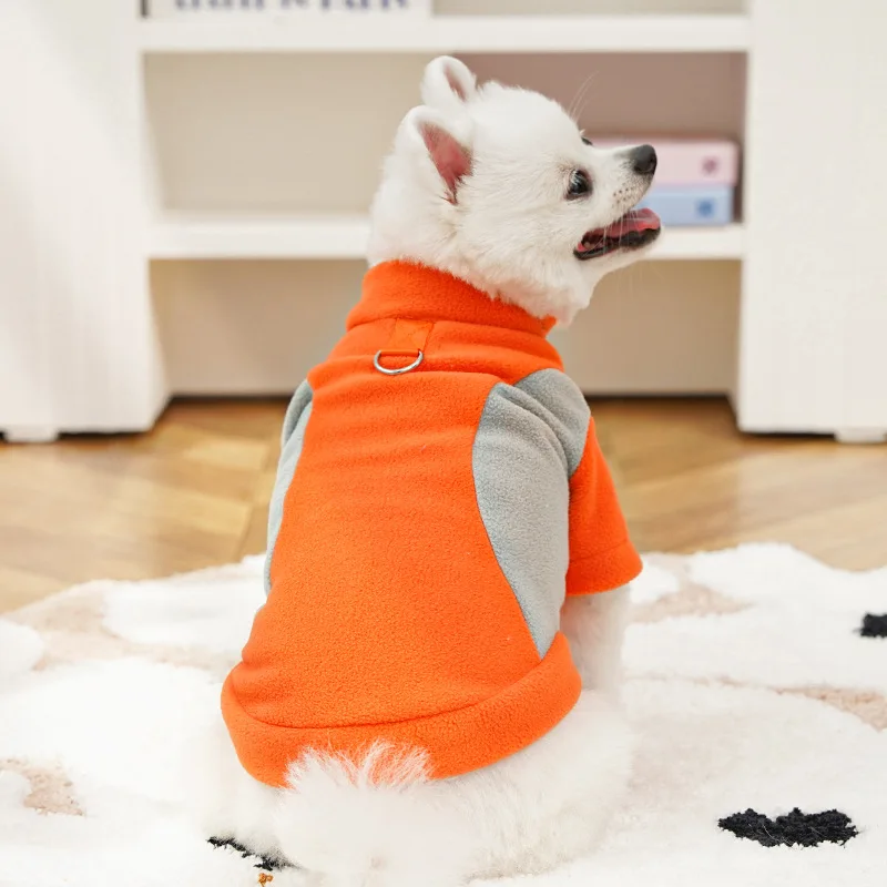 Autumn Winter New Pet Dog Cat Clothing Corgi Sports Base Shirt Fleece-Lined Dog Clothing Cat Supplies Made Polyester Classic