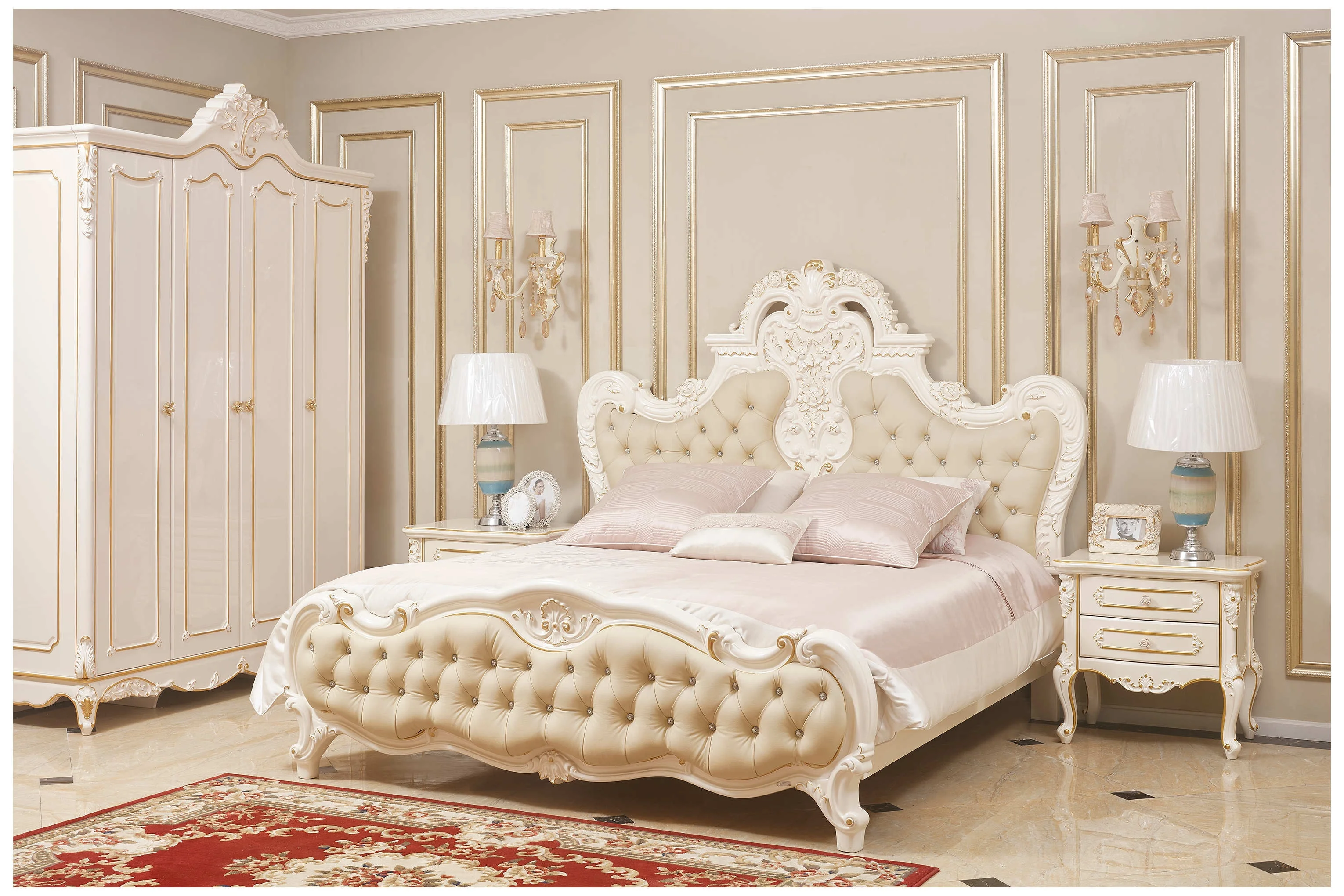 European Style Solid Wood Bed Italian Luxury Style Bedroom Furniture Sets Buy Bedroom Sets Bedroom Furniture Bed Room Furniture Set Product On Alibaba Com