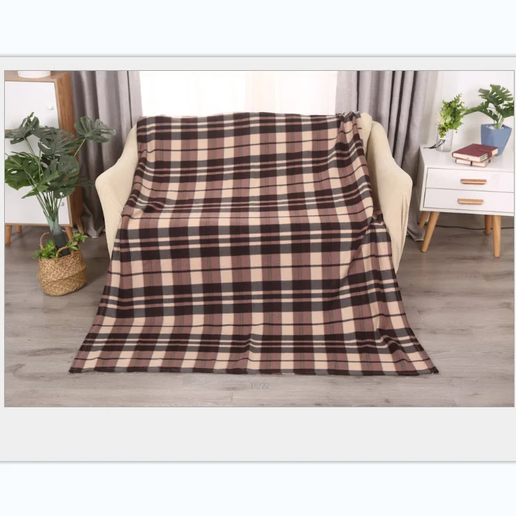 Tartan Throw Checked Large Polar Fleece Throw Warm Soft Blanket  for Your Beds Travel Legwarmers or Even Can Be Used Blanket