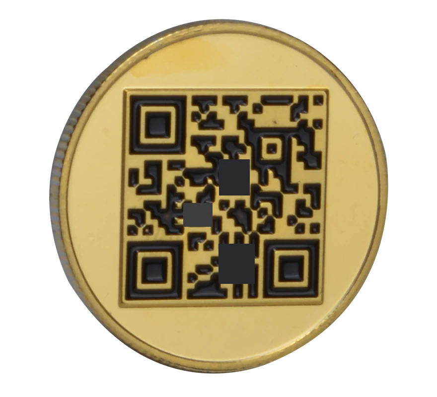 Custom 3D Challenge Coin with QR Code | Silver, Gold & Copper