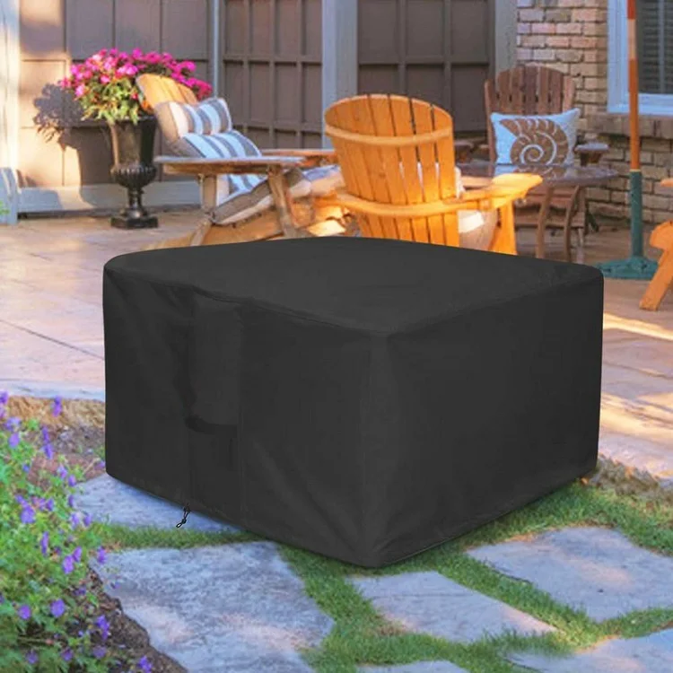 Customised Wholesale Dustproof 420D Oxford Central Air Conditioner Cover Outdoor Patio Covers