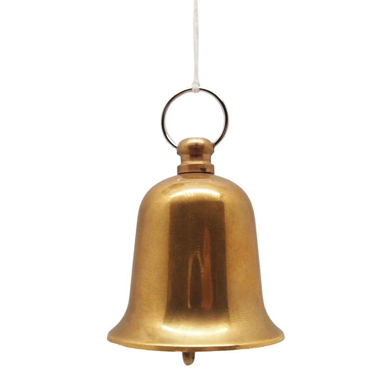 2 small brass hanging bell 
