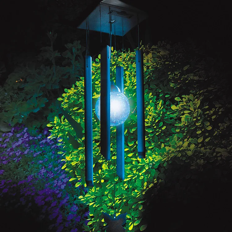 solar wind chimes light