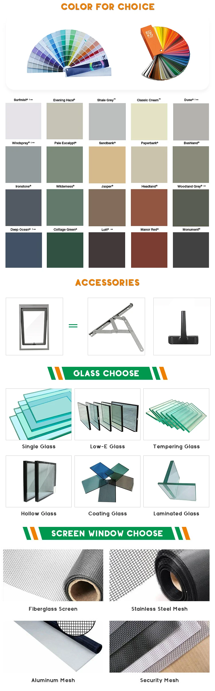 Factory Directly High Quality Cheap price for Aluminum Alloy Awning Windows