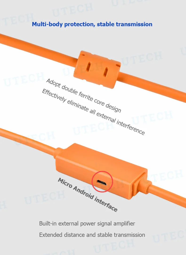 5m USB 2.0 A Male to Mini-B 5-Pin Gold Plated tether cable - ANKUX.COM