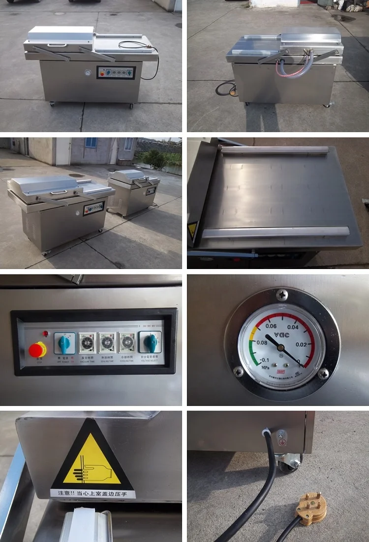 Double Chamber Vacuum Packer Machine Brother Pack Roll To Roll Vacuum