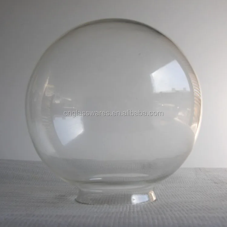 6 Inch Blown Round Clear Replacement Glass Ball Lamp Shade Globe