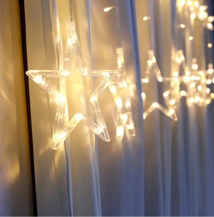 Star curtain light Waterproof Outdoor light diwali decorative led string decoration home decorative
