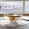 Kitchenware large/small clear glass fruuit salad bowl sets