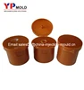 Custom injection mold made screw plastic molding part swing top bottle caps with ribbed sides