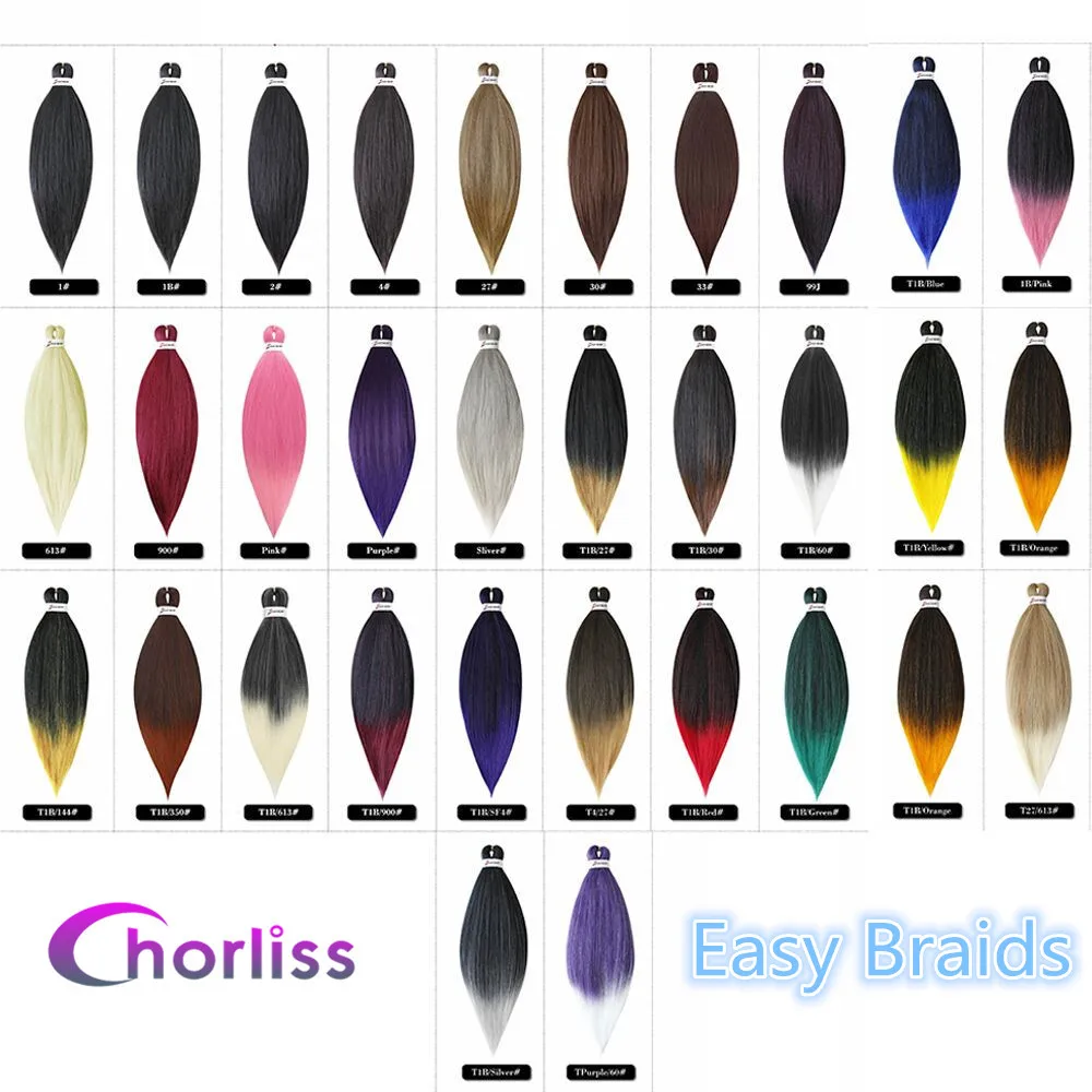Ez Braid Pre Stretched Hair Attachment For Braids Ombre Color