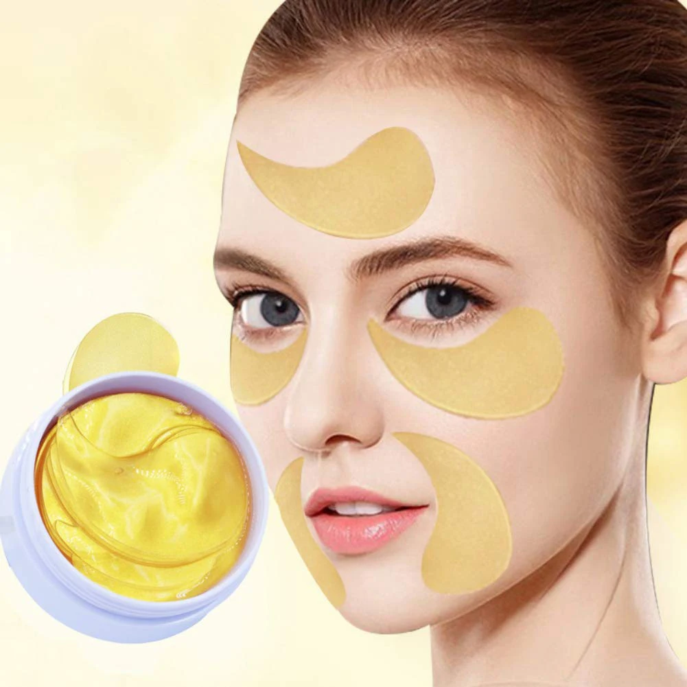 private label 24k gold hyaluronic aqua hydrogel eye patches mask