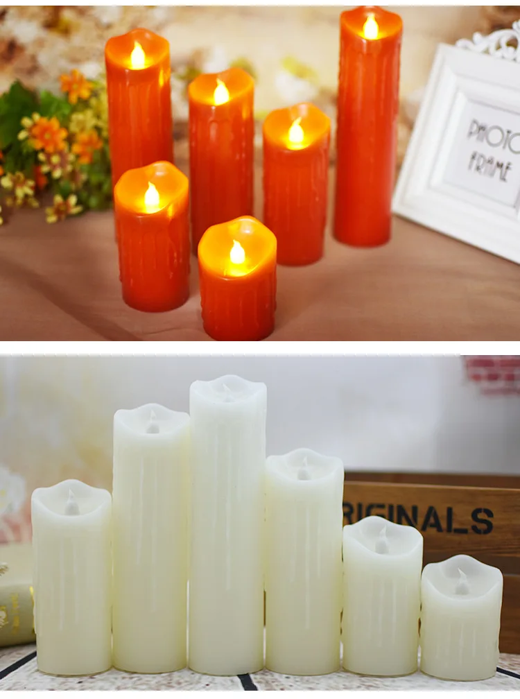 Tearstain Real Wax Dancing Light Flameless Imitated Remote Controlled Led Electronic Candle