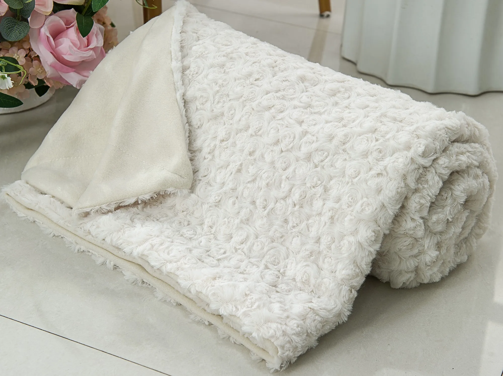 Blanket Factory China Double Layer Brushed Pv Fleece Polar Fleece Throw