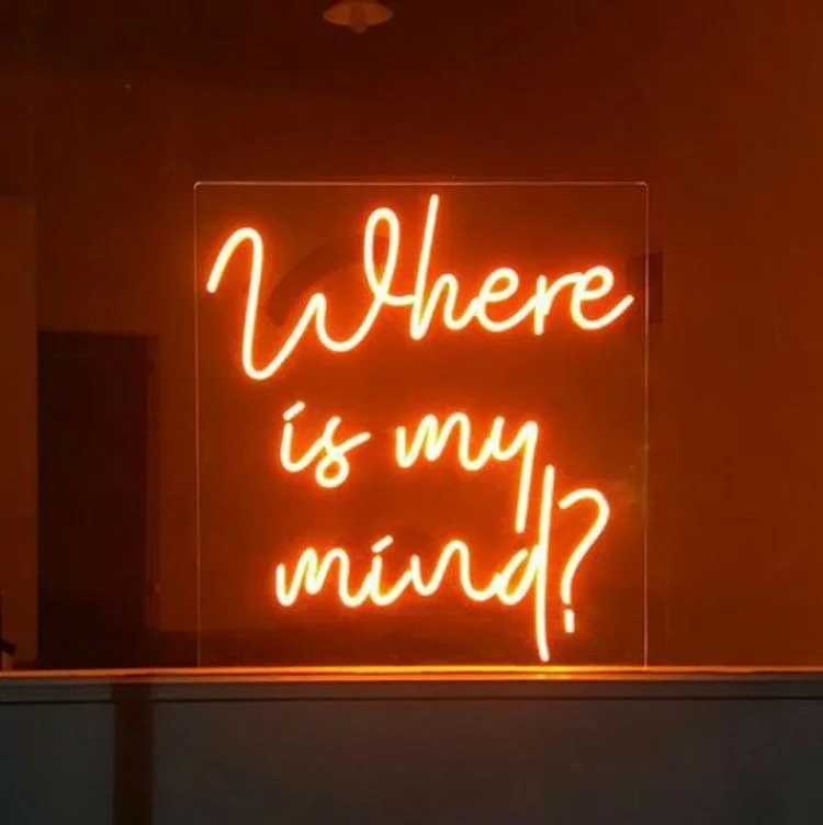 Where is my mind? neon sign custom neon wall sign