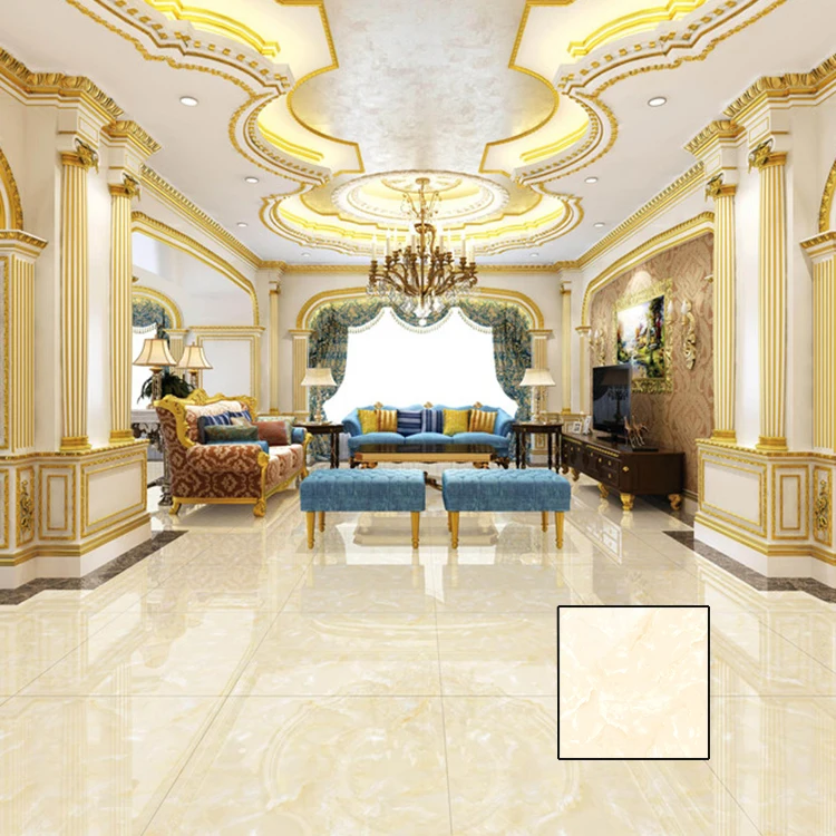 Stdc88020 Living Room 800x800 Yellow Brown Marble Look Glazed 800x800mm ...