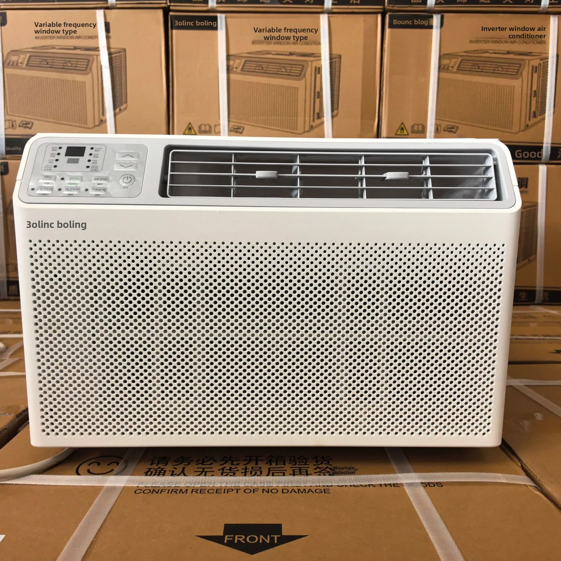 Side-by-side comparison of U-shaped vs traditional 110V window AC chassis dimensions