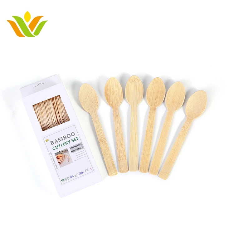 The Kitchen Disposable Bamboo Wooden Cosmetic Chinese Long Handle Soup