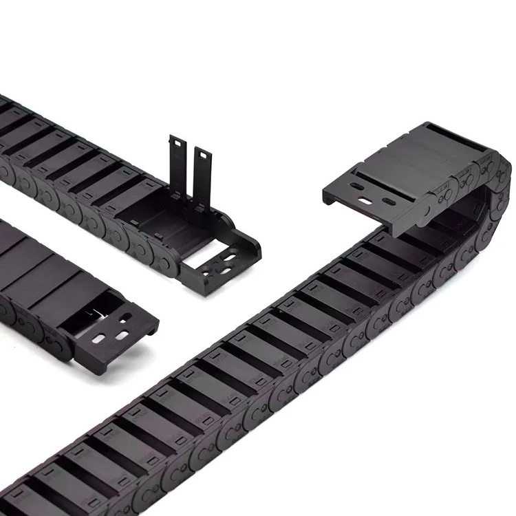 SANON 1m R28 Black Nylon Cable Drag Chain Wire Carrier for 3D Printer/CNC Router Machine