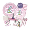 Nicro 12 Guests Birthday Decoration Tableware Set Unicorn Party Supplies